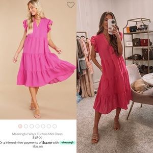 Pink Midi Dress
